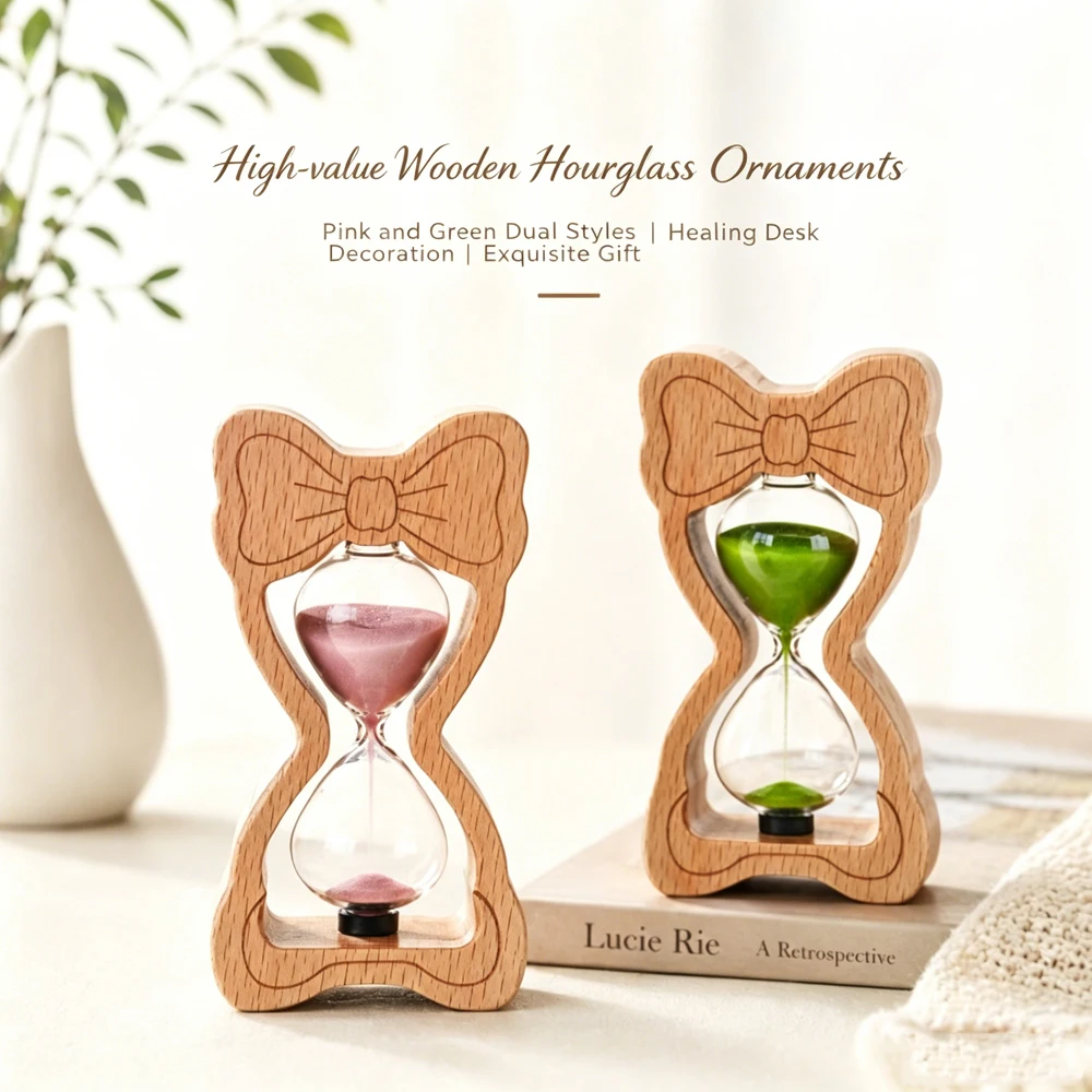 10/3/5 Minutes New Wooden Hourglass Mini Desktop Decoration Sand Clock Creative Timers Sandglass Hourglass Kitchen for Kids Gift