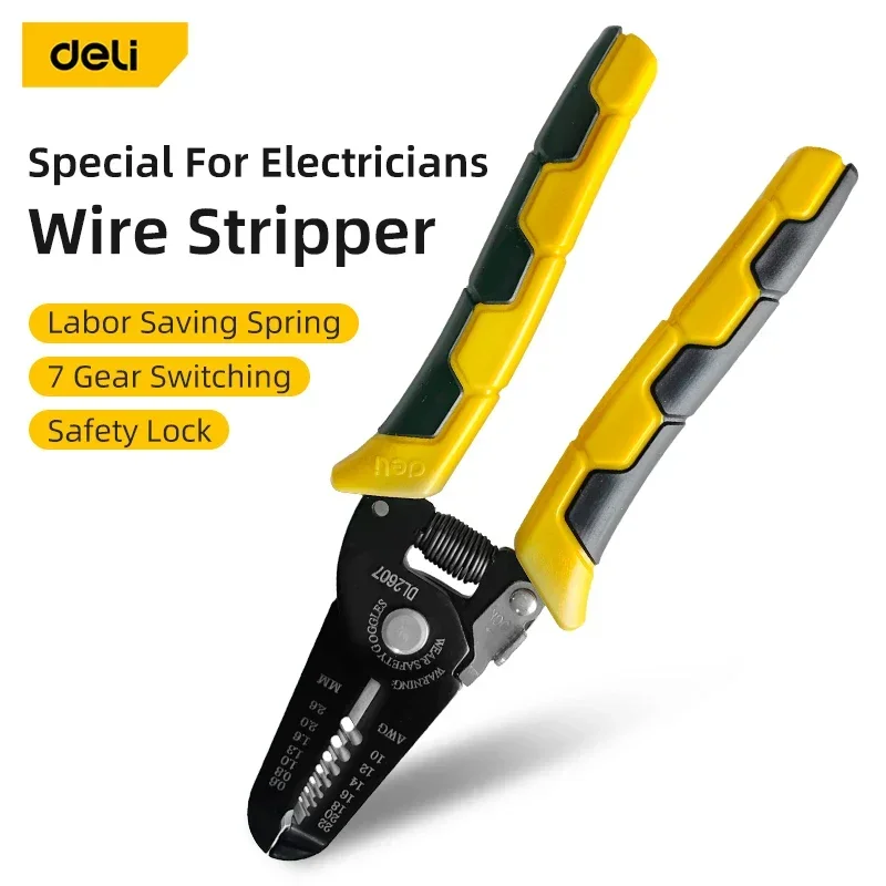 

Плоскогубцы для зачистки проводов Deli, многофункциональные плоскогубцы для разделения проводов, плоскогубцы для кабелей, ручные инструменты для электриков