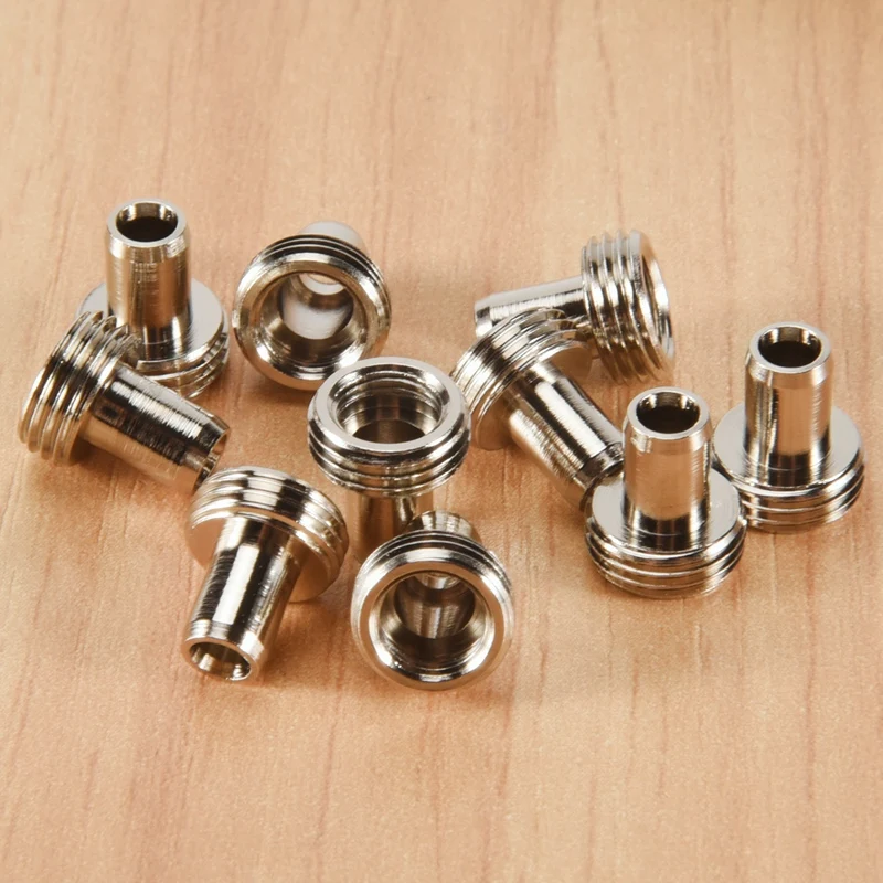 10Pcs Ceramic Tube Sleeves And 10Pcs Metal Head Connector Adapters For Fiber Optic Visual Fault Locator