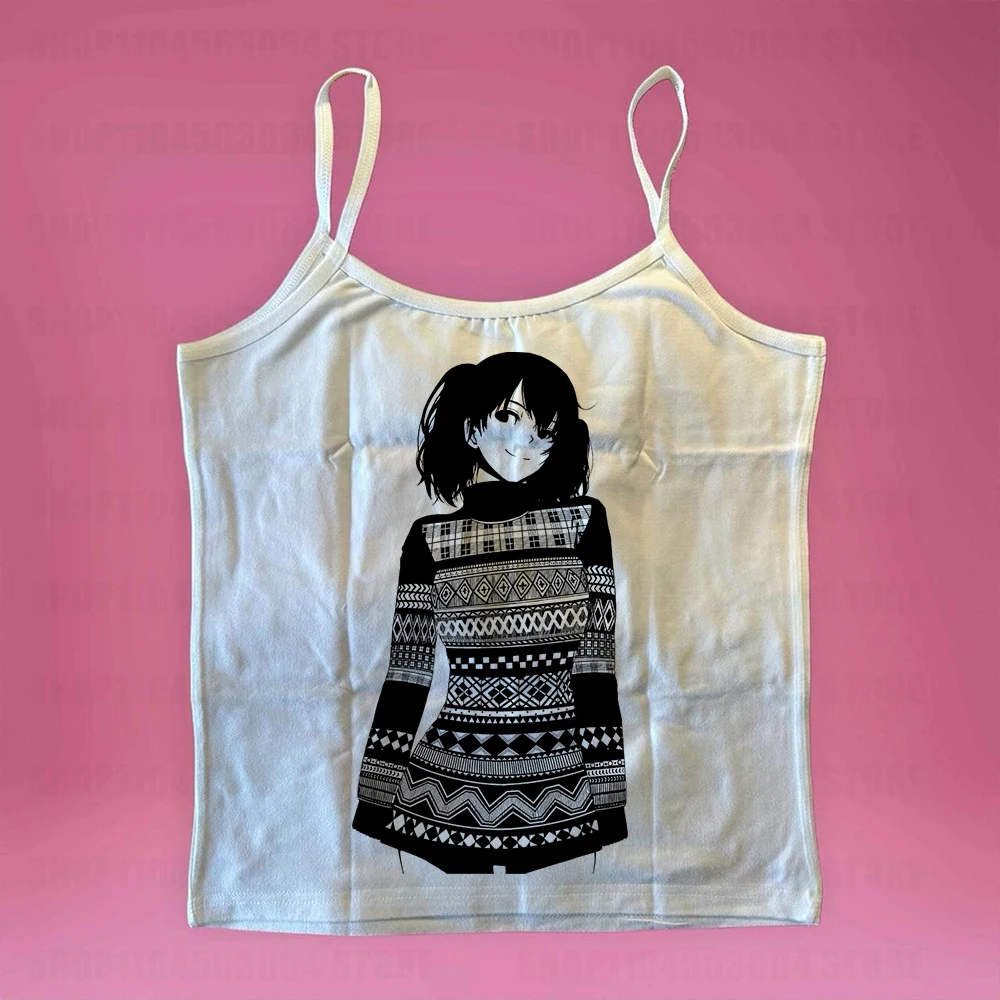 

2000s Emo Goth Women Vest Tanks Top Aesthetic Streetwear Vintage Casual Sleeveless T-Shirts Punk Y2k Clothes Coquette Camis Kpop