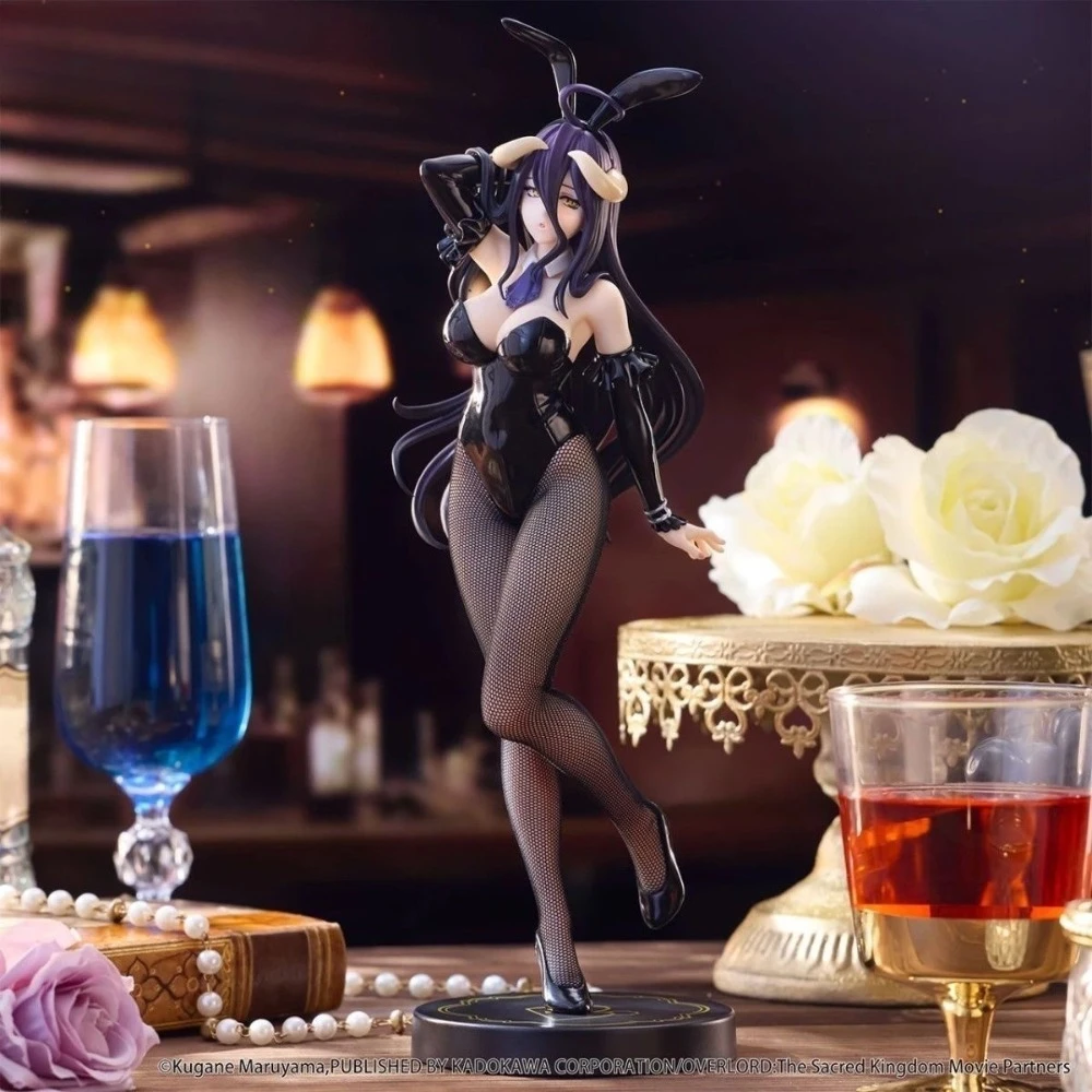 Original FuRyu BiCute Bunnies Overlord Albedo Action Figure 30cm Anime Sammeln Spielzeug PVC Modell Dekoration Geburtstag Geschenk