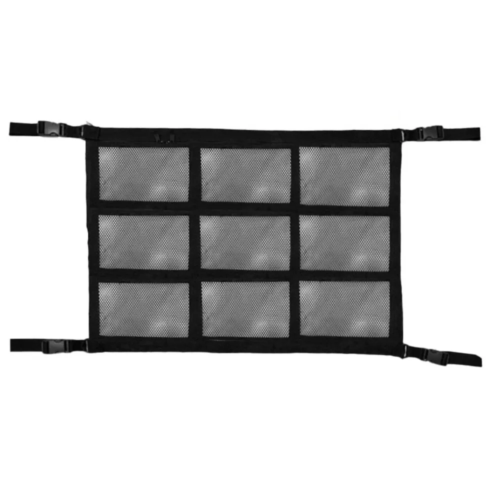 

Двухслойная сетка для хранения на потолке автомобиля, большая вместимость, компактная сетчатая сумка на потолок автомобиля, черная сетчатая сумка для хранения на крыше автомобиля на молнии