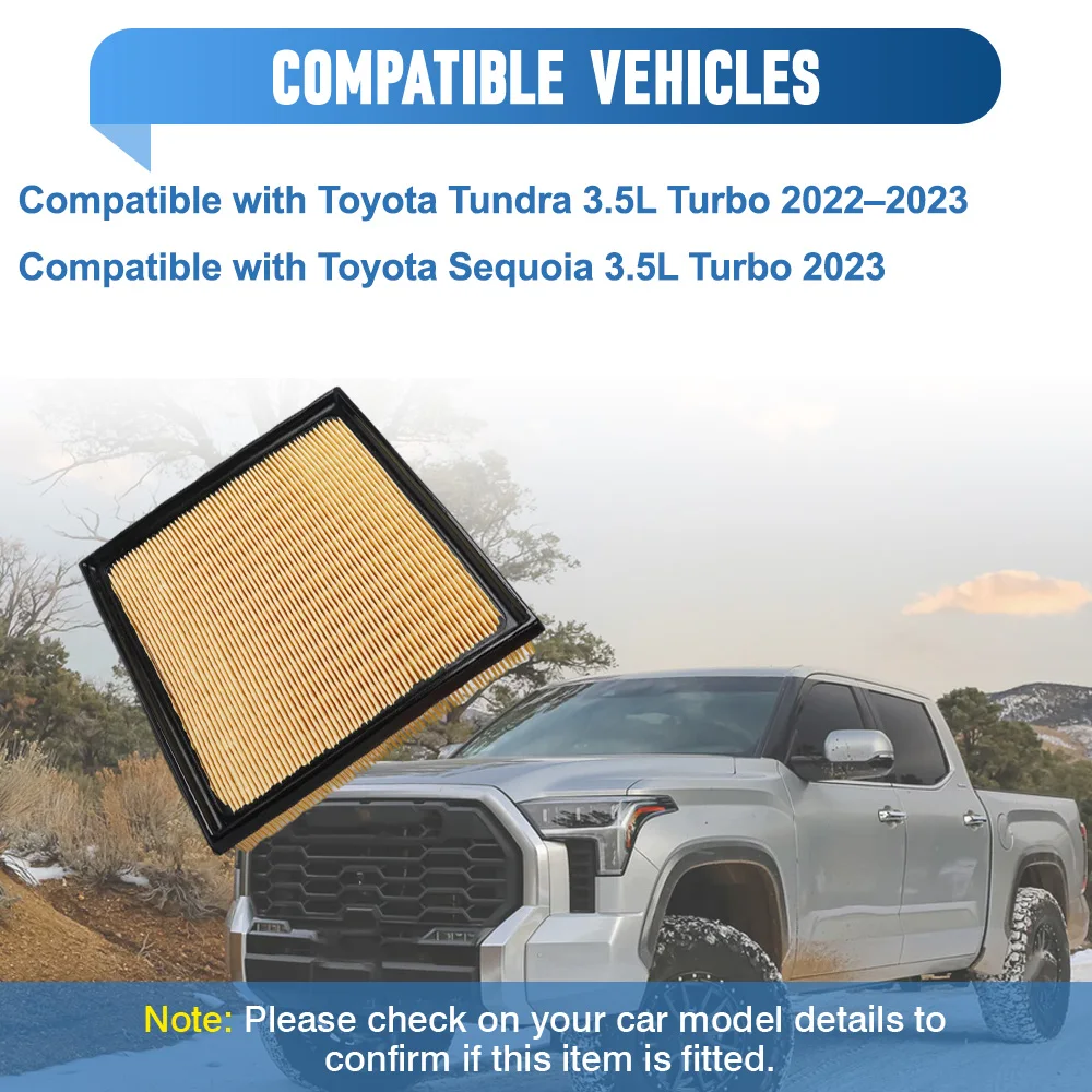 

17801-F4010 Engine Air Filter For Tundra Sequoia 3.5L Turbo 2022 2023 CA12963 SA50165 AF9232 car filter element accessories