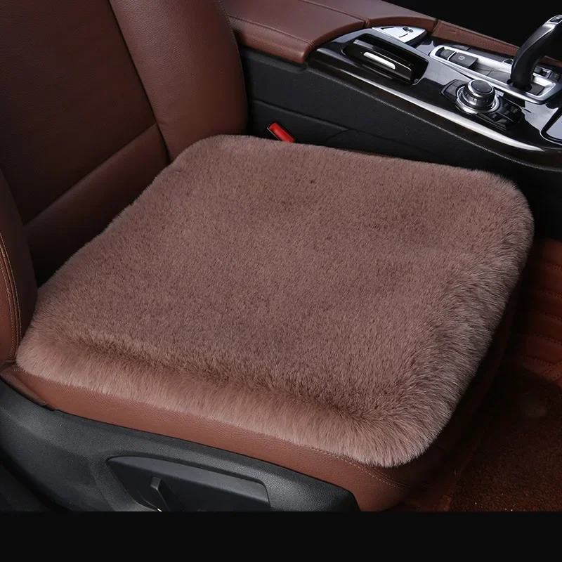 Universal Winter Plush Fur Winter Warmth Thick Car Seat Covers interior Automobiles Seats Cover Mats Auto Seat-Cover Cushion