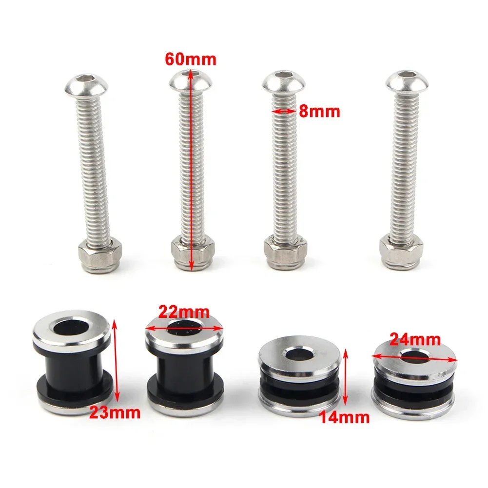 

For Harley Davidson Sportster XL 883 1200 2004-2017 Motorcycle Detachable Sissy Bar Backrest Screws Docking Hardware Kits