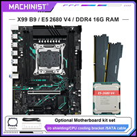 MACHINIST X99 B9 Motherboard C612 chip Optional LGA 2011-3 Xeon E5 2680 V4 Processor CPU combo And 16GB DDR4 RAM kit USB3.0