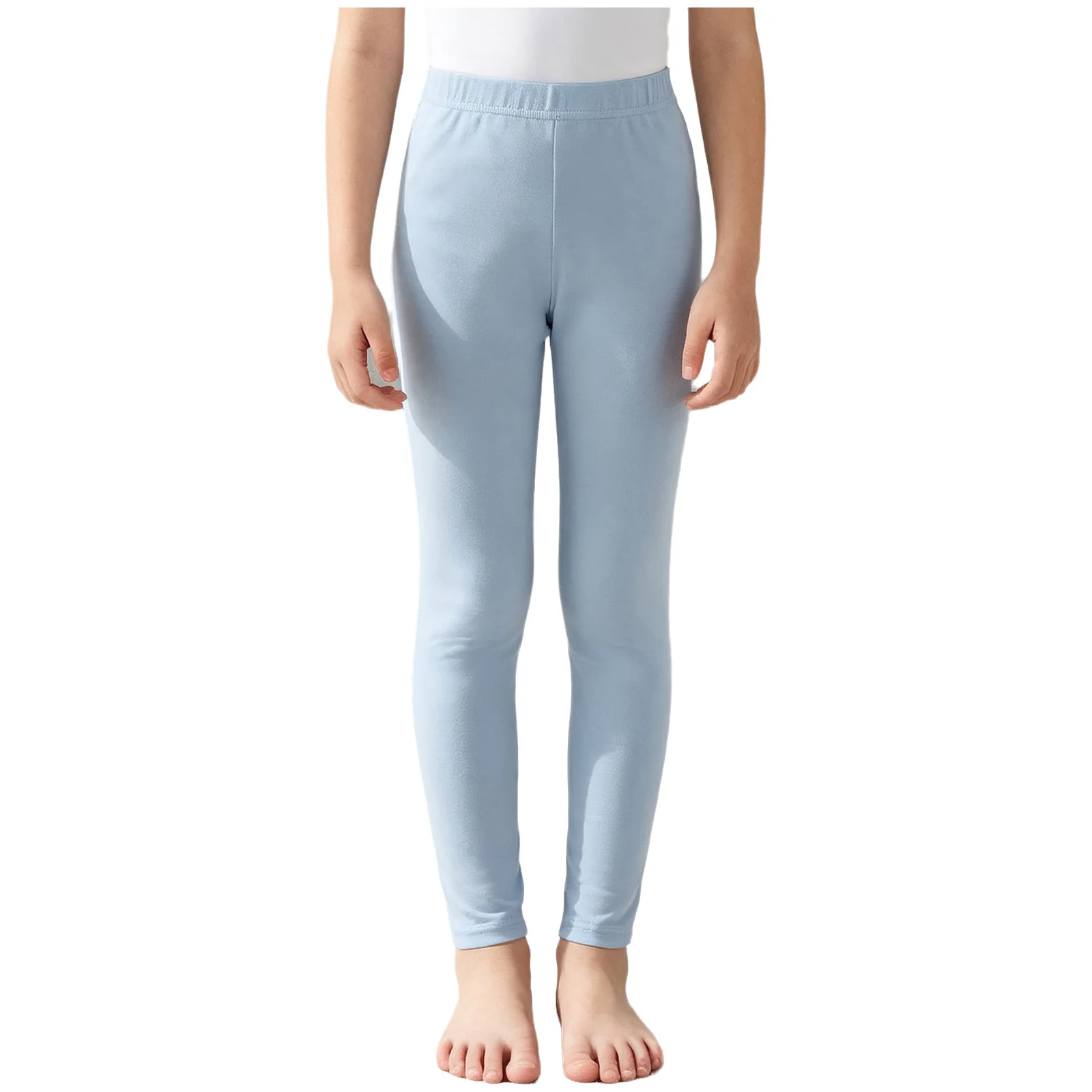 Pantaloni Termici per Bambine, Leggings Elasticizzati in Cotone per Yoga, Danza, Corsa, Abbigliamento Base Layer, Homewear e Loungewear