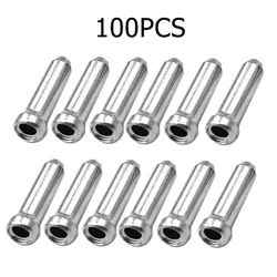 bicycle brake sliders cable points to aluminum brake line front chain shifter inside wire end cap tip crimped MTB bike accessor