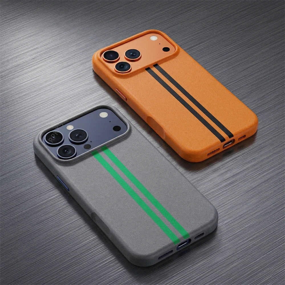 Hybrid-Feinkorn-Steinsand-Textur für MagSafe Magnetische Handyhülle für iPhone 17 16 Pro Max Weicher Silikonrahmen Harte Rückseite
