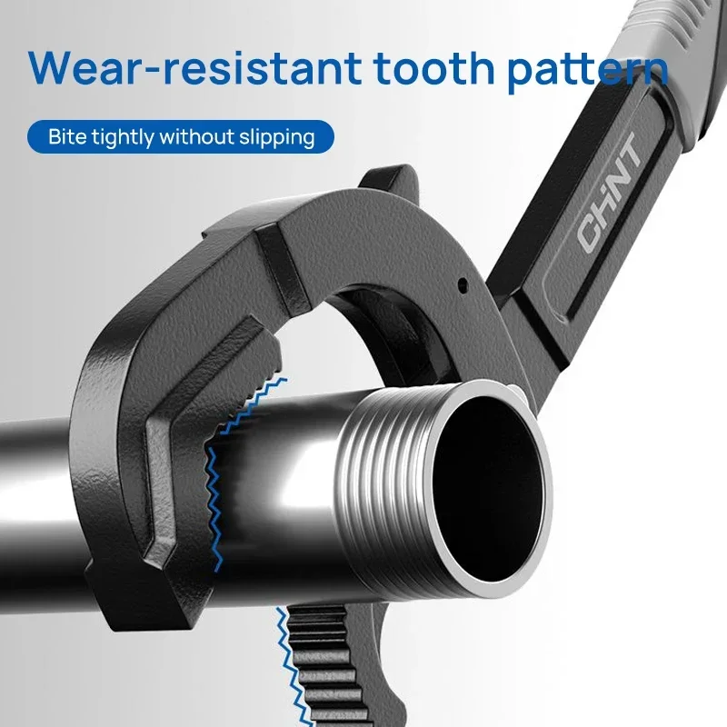 Модернизированный многофункциональный ключ для открытия труб, регулируемый домашний универсальный ключ для труб, высокий динамометрический ключ промышленного класса