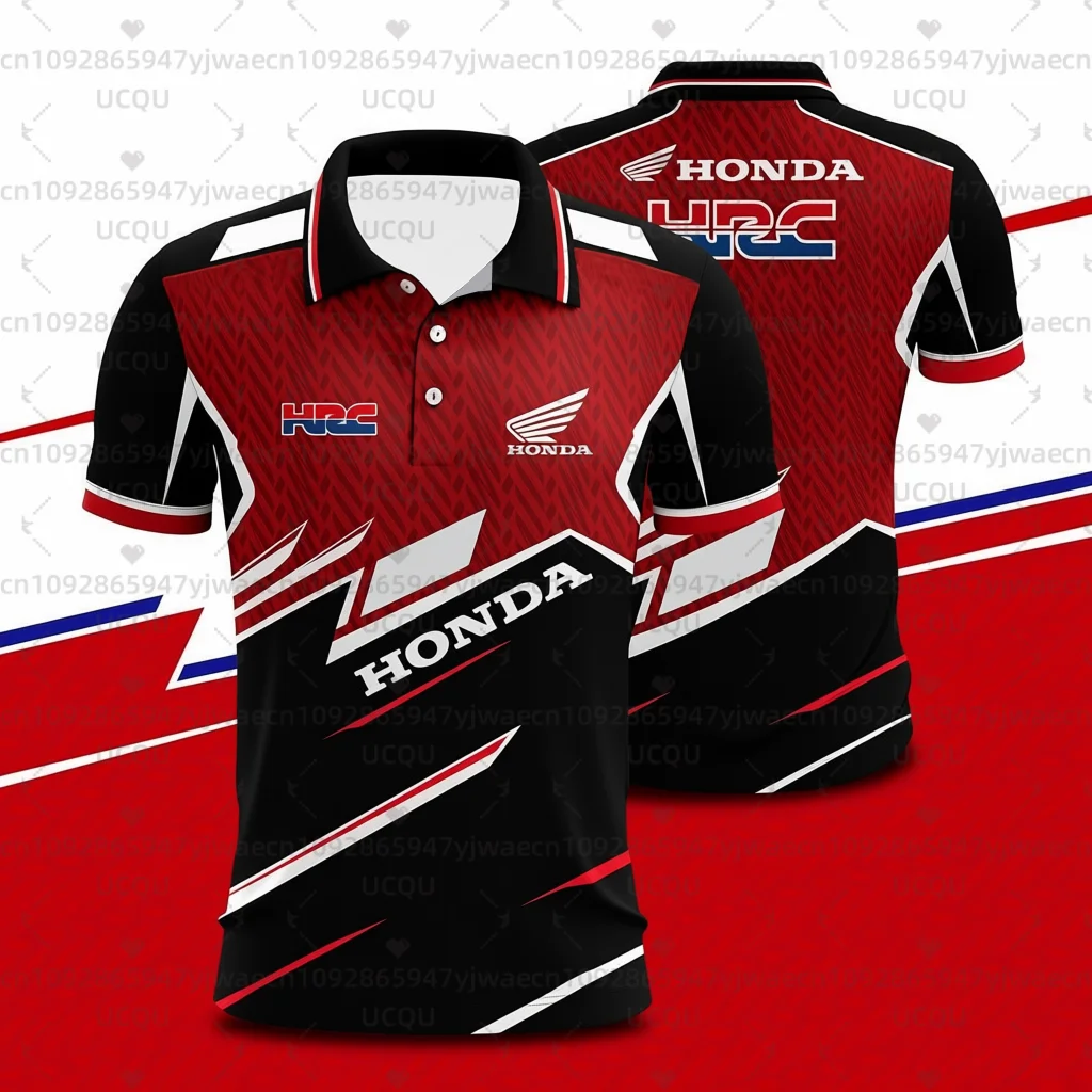 

Men's Women's Honda Quick Dry And Breathable Racing Summer Motorcycle Biker Jersey Sportswear Short Sleeve Polo T-shirt Top