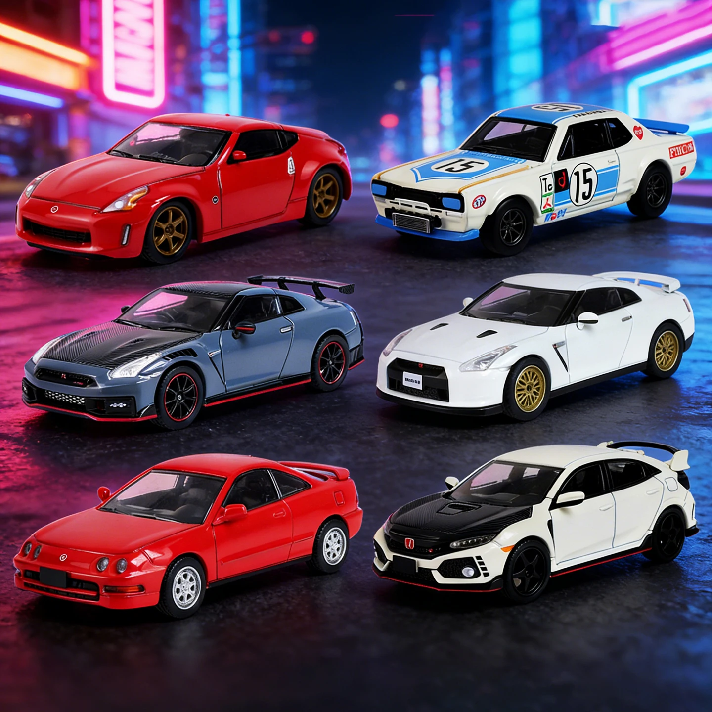 Green Light Collectibles Tokyo Twist - Modelo de Coche de Aleación a Escala 1:64, Skyline Torque Driven, Vehículo Fundido a Presión, Reserva Ahora
