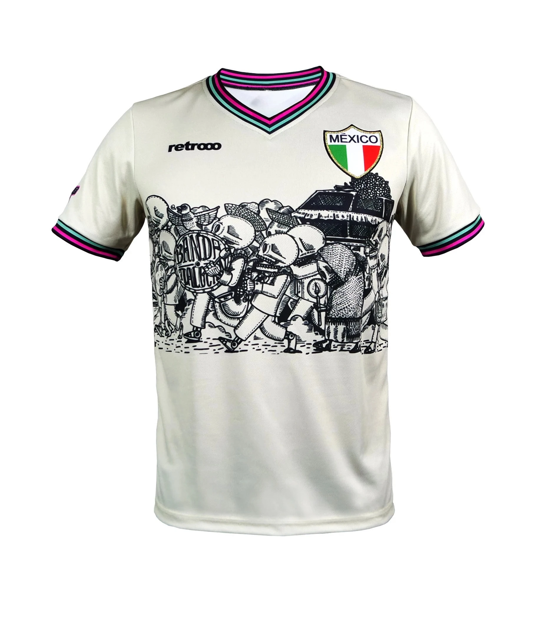 

Summer Men's Mexico Day of The Dead Jersey By Retrooo Adult Kids Breathable Quick-Drying Tees