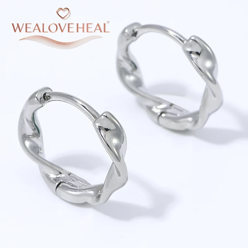1 Paar 18K vergoldete Messing-Möbius-Twist-Huggie-Creolen für Damen, geometrische kleine Ohrringe für den Alltag, Party oder als Geschenk – Detail 20