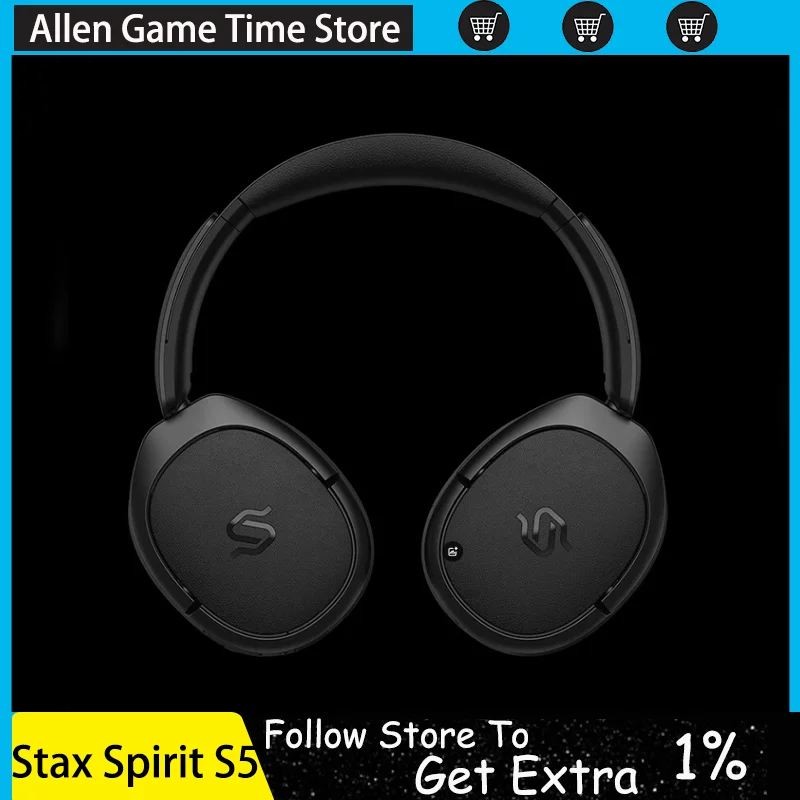 Stax Spirit S5 Wireless Bluetooth Headphones Hifi Active Call Noise Reduction Low Latency Snapdragon QCC5181 Chip Custom Headset