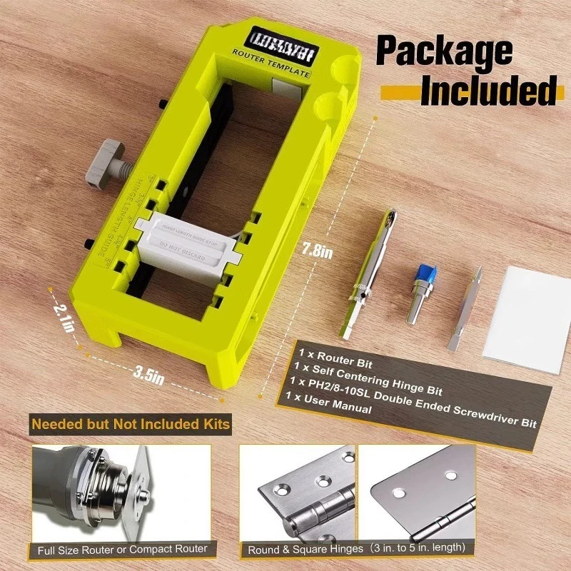 Hinge Door Lock Opening Locator Door Hinge Installation Kit Template Woodworking