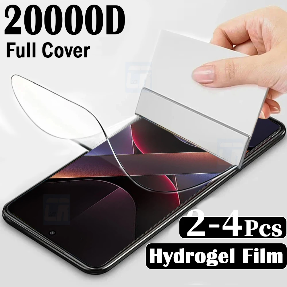 2-4Piece Soft Silicone Hydrogel Film for Xiaomi Poco X7 X6 X5 Pro Screen Protector for Poco M7 M6 M5 F6 F5 Pro 5G Full Coverage