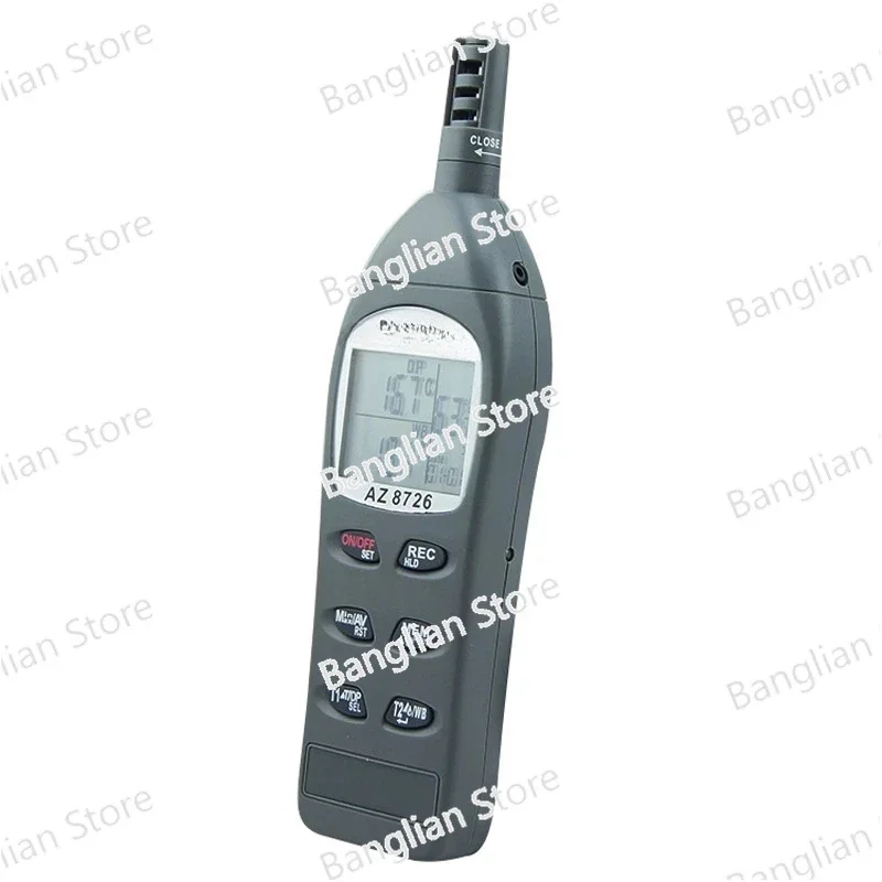 AZ8726 AZ8716 AZ8706 AZ8746 Digital Sling Psychrometer Dew Point Meter With Calibration Salt Shaker