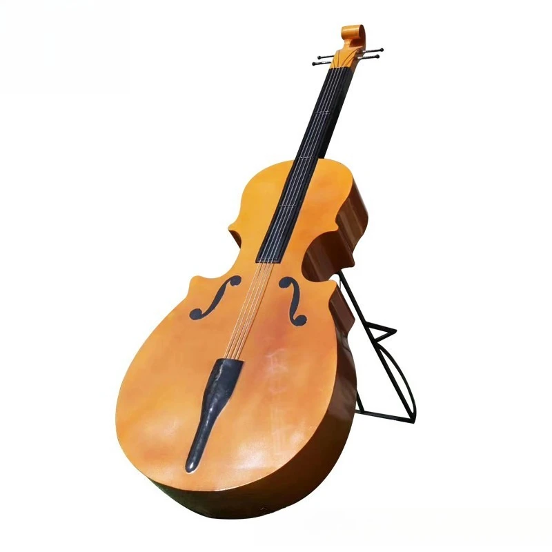 Stainless steel musical instrument sculpture metal wrought iron violin ornament