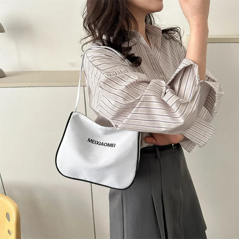 Женские простые сумки подмышками, дизайнерские сумки на плечо для женщин, модные однотонные женские маленькие сумки-хобо, оксфордские сумки, кошельки