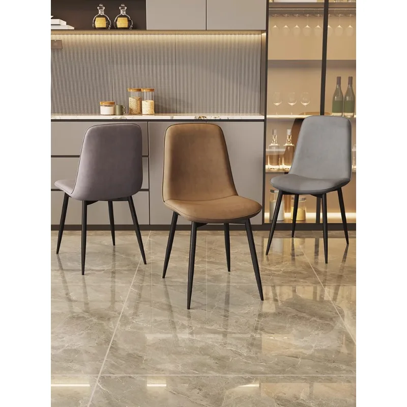 

Dining table and chairs Household modern simple rental room Backrest stool Light luxury high-end dining chair Italian restaurant