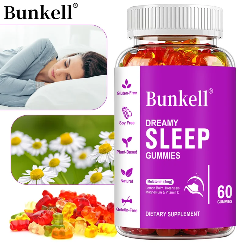 

Magnesium Complex Gummies - Melatonin, Vitamin D - for Healthy Sleep, Sleep Quality, Brain & Focus, Gluten-Free
