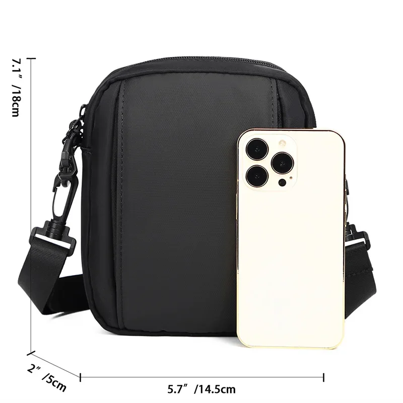 Trendy Young Men's Small Shoulder Bag, Casual Purse Backpack, Waterproof Oxford Cloth Travel Shoulder Bag, Japanese Phone Bag