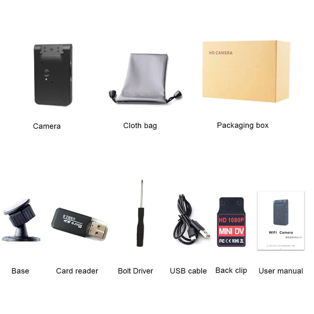 WD7 Mini Camera HD  WIFI Camcorder  With Motion Detection Night Vision Indoor/Outdoor DV  Video Recorder Remote Micro Cam view 5