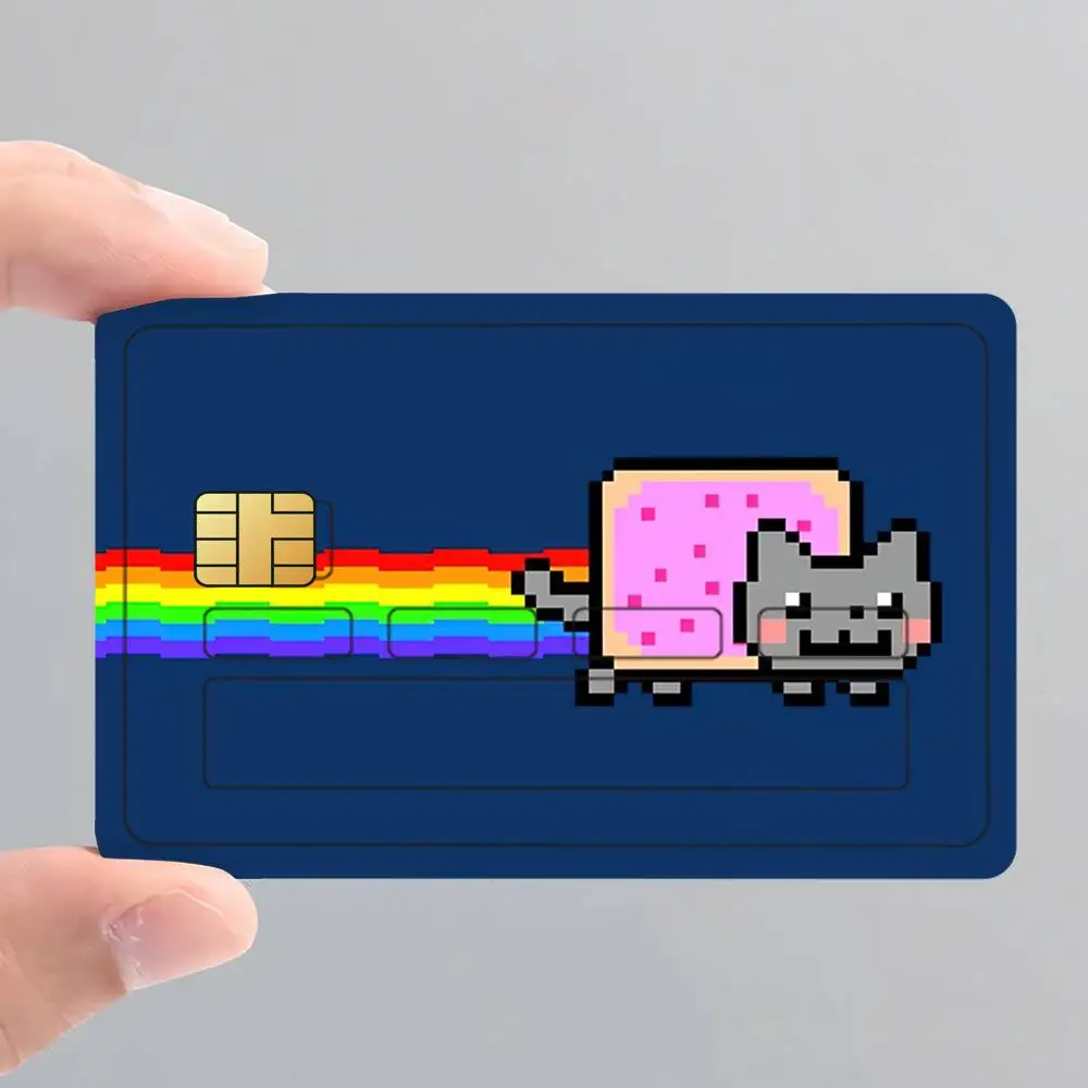 Cartoon N-Nyans Cat Hot Sale Decor Exquisite Card Sticker for Debit Credit Bank Cards Skin Cover Gift Student