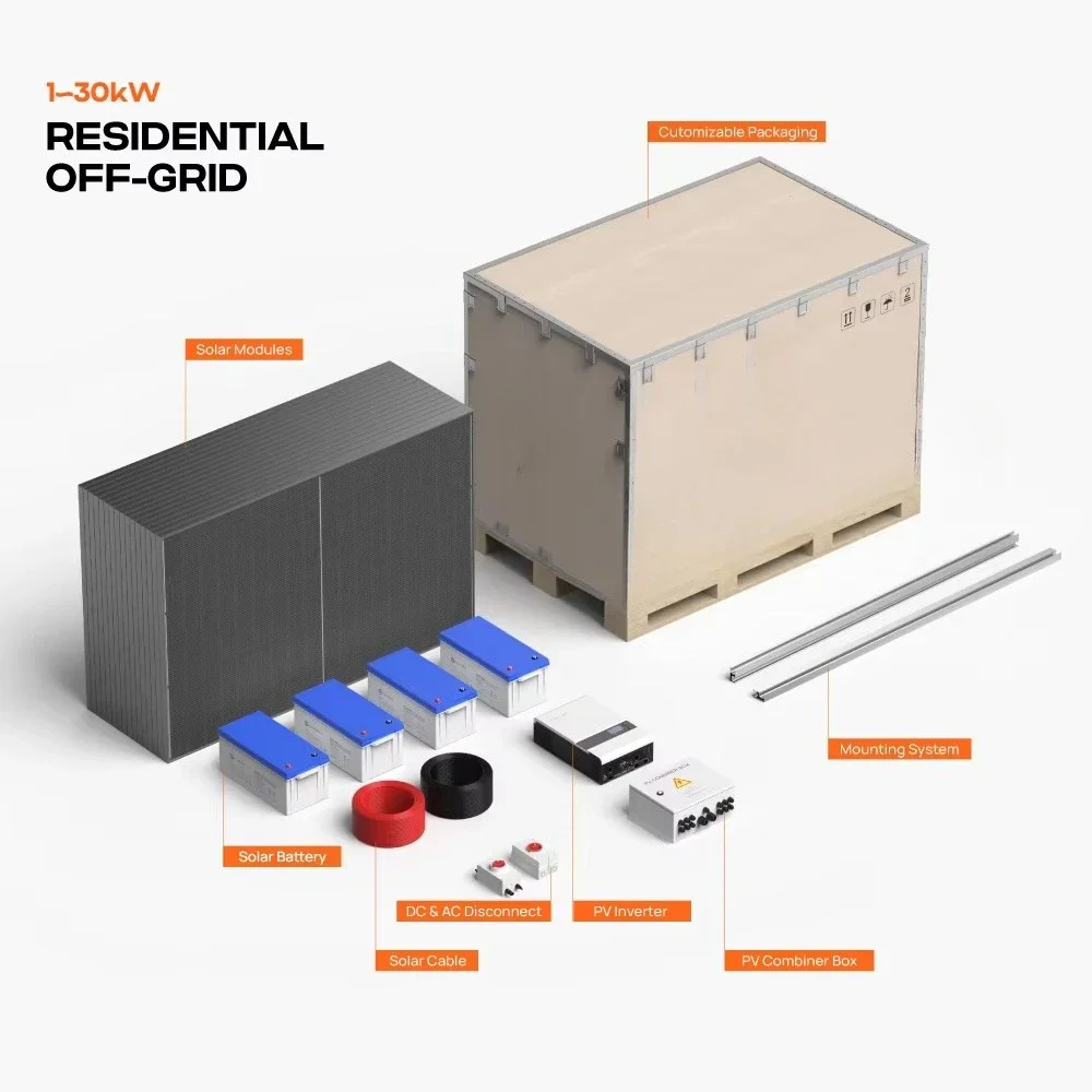 Sunark  Solar Panels System for Home 2000W 10000W 5000W 1500W Off Grid Solar Power System