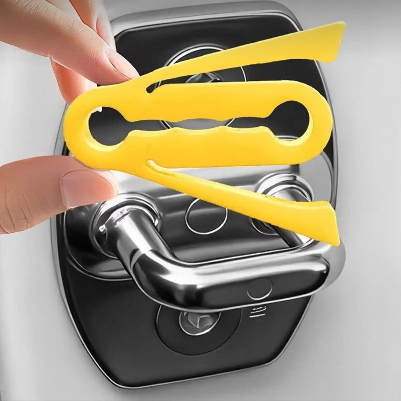 4pcs Universal Silicone Car Door Latch Covers Shock Absorption Pad Auto Lock Buckle Protector Cover Buffer Damper  Accessories image 3