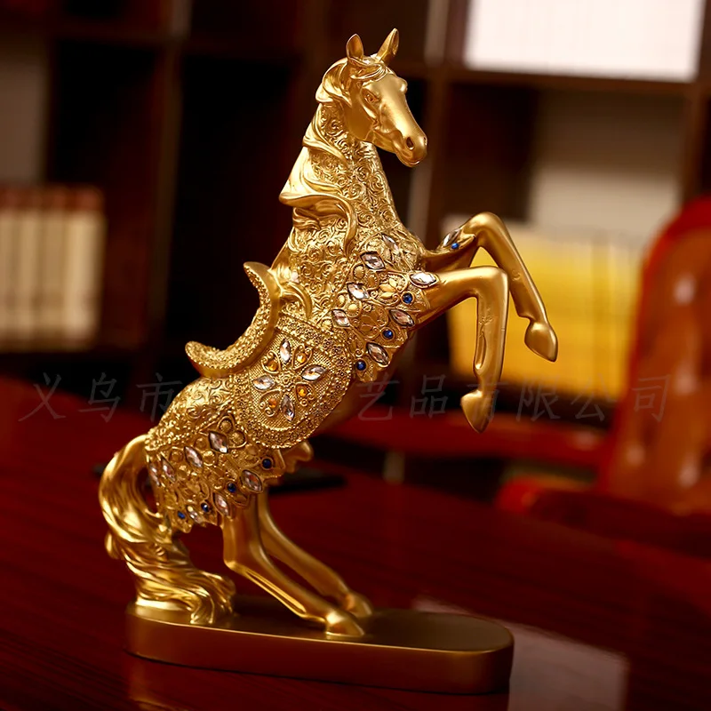 

Simple modern resin crafts creative European style immediately get rich study living room home horse ornaments