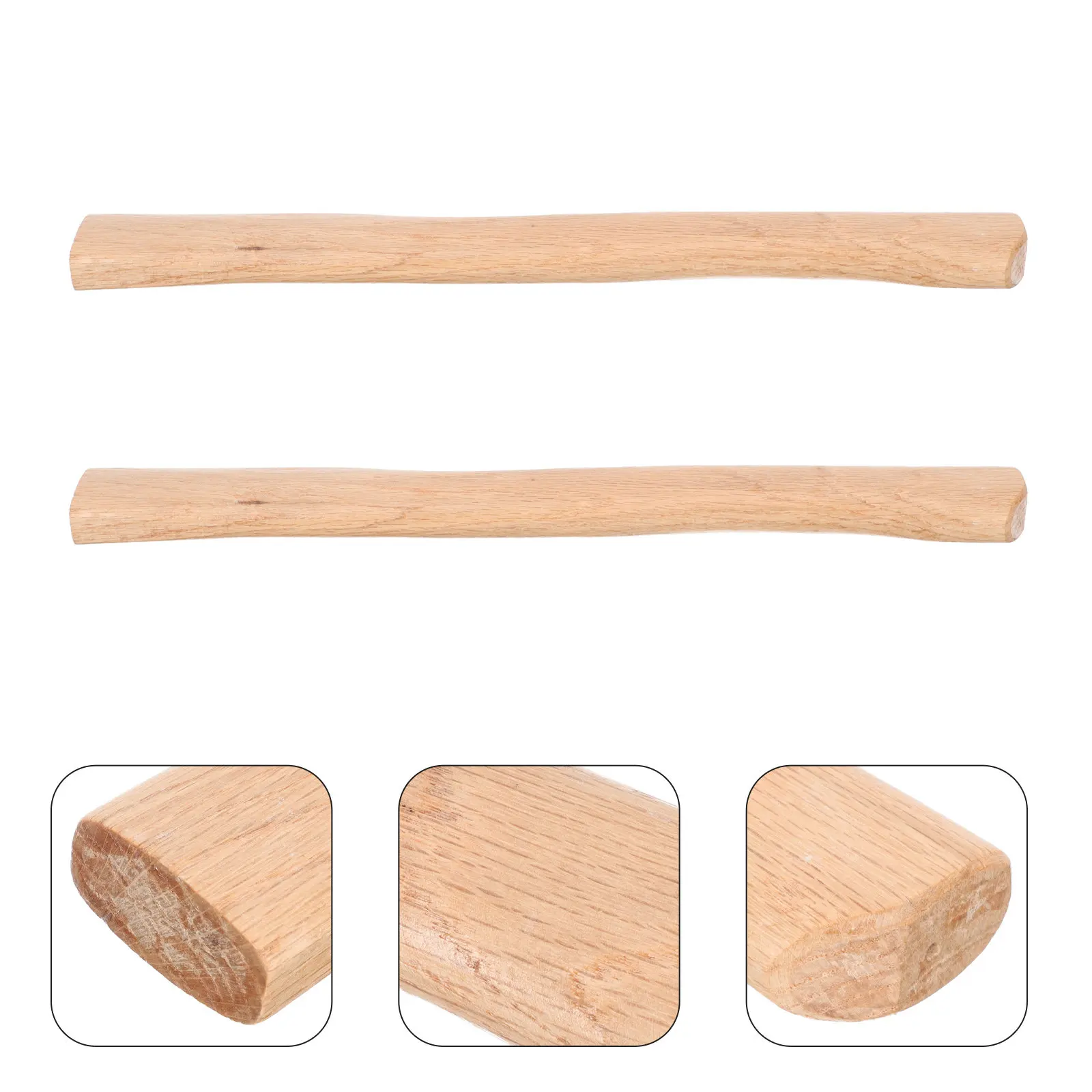 2Pcs Premium Wooden Handle Replacement for Axes Hatchets DIY Repair Ergonomic Comfort Grip Natural Wood 40Cm Heavy