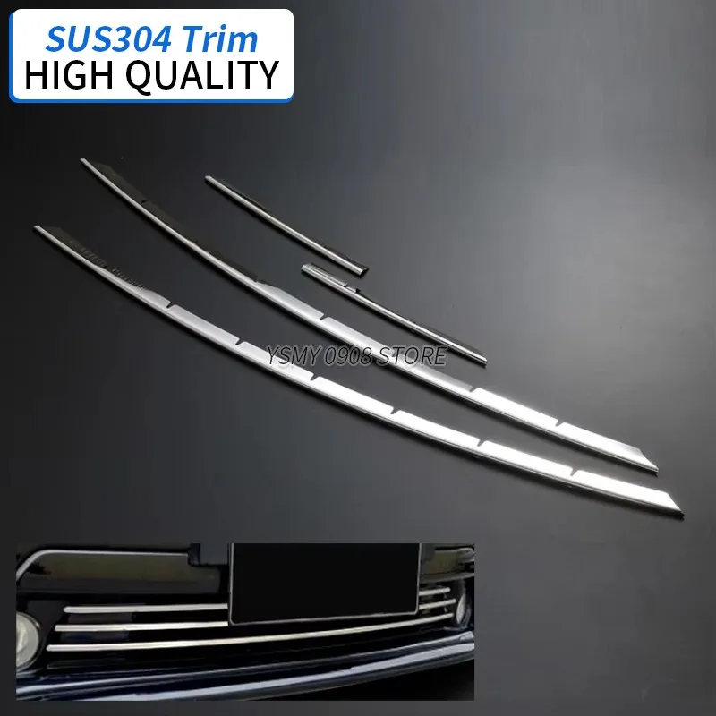 4 PCS Auto Exterior Chrome Trim Car Lower Bumper Grille for Toyota Prius 30 2012-2015