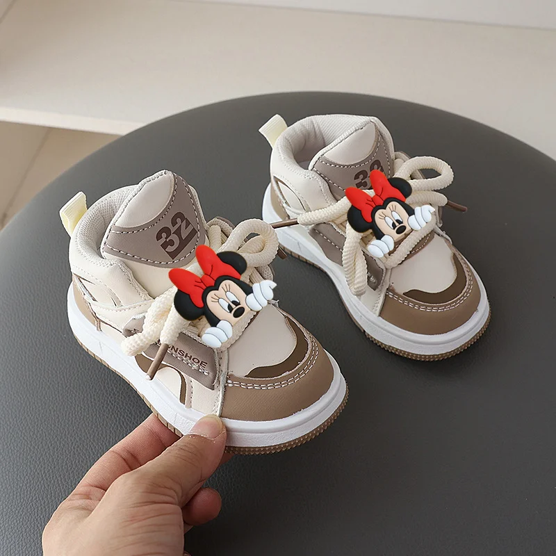 

Disney Mickey Mouse Boys Casual Shoes 2025 Spring and Autumn Soft Sole Girls Sports Shoes Zhongbangban Shoes Children