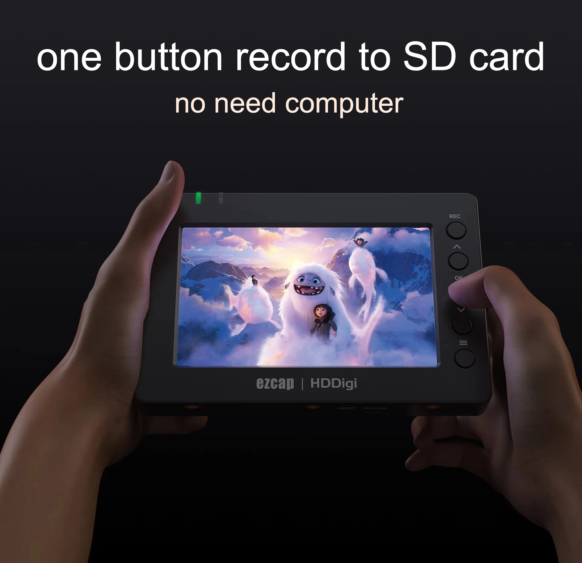 1080p 60hz CVBS AV HDMI Video Capture Card Game Grabber with Screen Player One Button Record To SD Card No Need Computer PC OBS