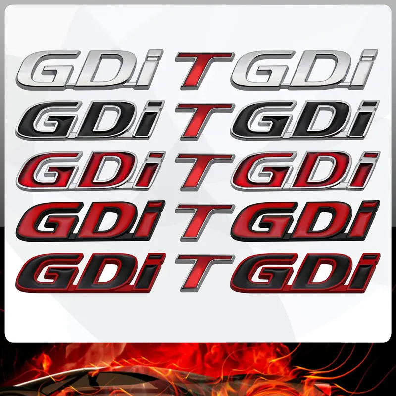 

Car Decor sticker T GDI Letter Emblem Badge Car Body Sticker For Hyundai Tucson Santa Fe Veloster Elantra IX25 IX35 LA FESTA