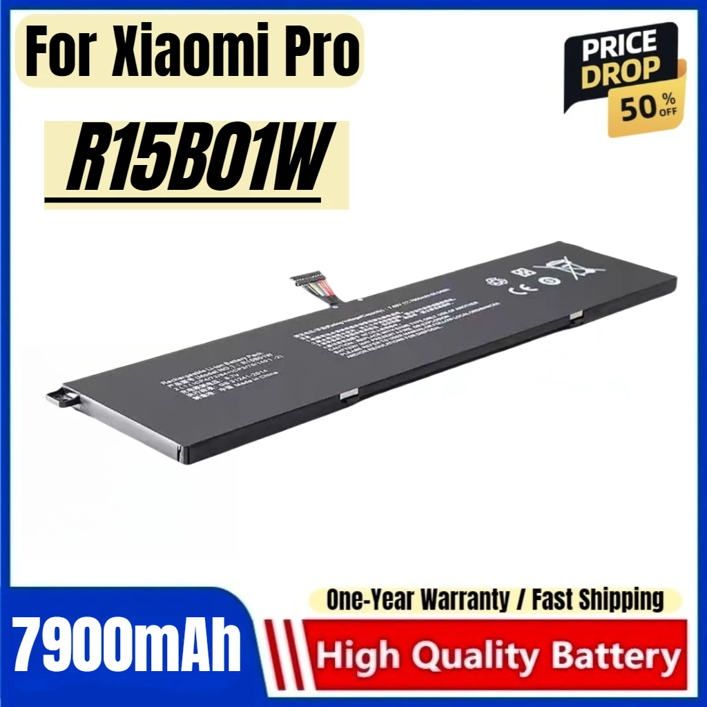 For Xiaomi Pro 15.6 Inch Laptop Battery R15B01W 7900mah 60.04Wh  High Capacity Battery High Quality Replacement Batteries
