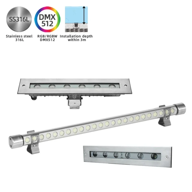 

IP68 Waterproof LED Aquarium Decoration Light Linear Fish Tank Lights Bar Tube Strip Coral Reef Marine Lamp Underwater Light