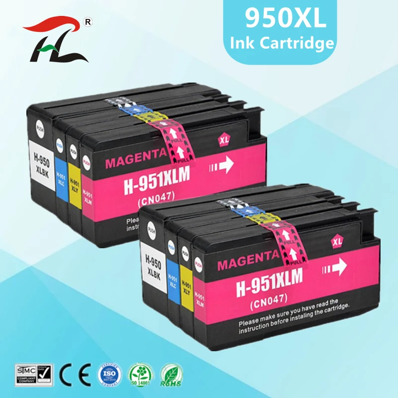 

Compatible for HP 950XL for 951XL For HP950 ink cartridge 950 951 Officejet Pro 8600 8610 8615 8620 8630 8625 8660 8680 Printer