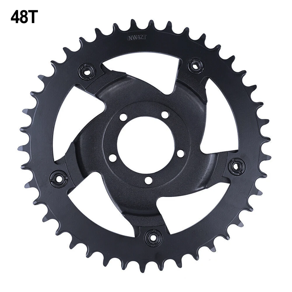 Sleek Aluminum Alloy Construction of Chainrings (46/52 Tooth) Ensures Longevity in For BAFANG MidDrive Systems