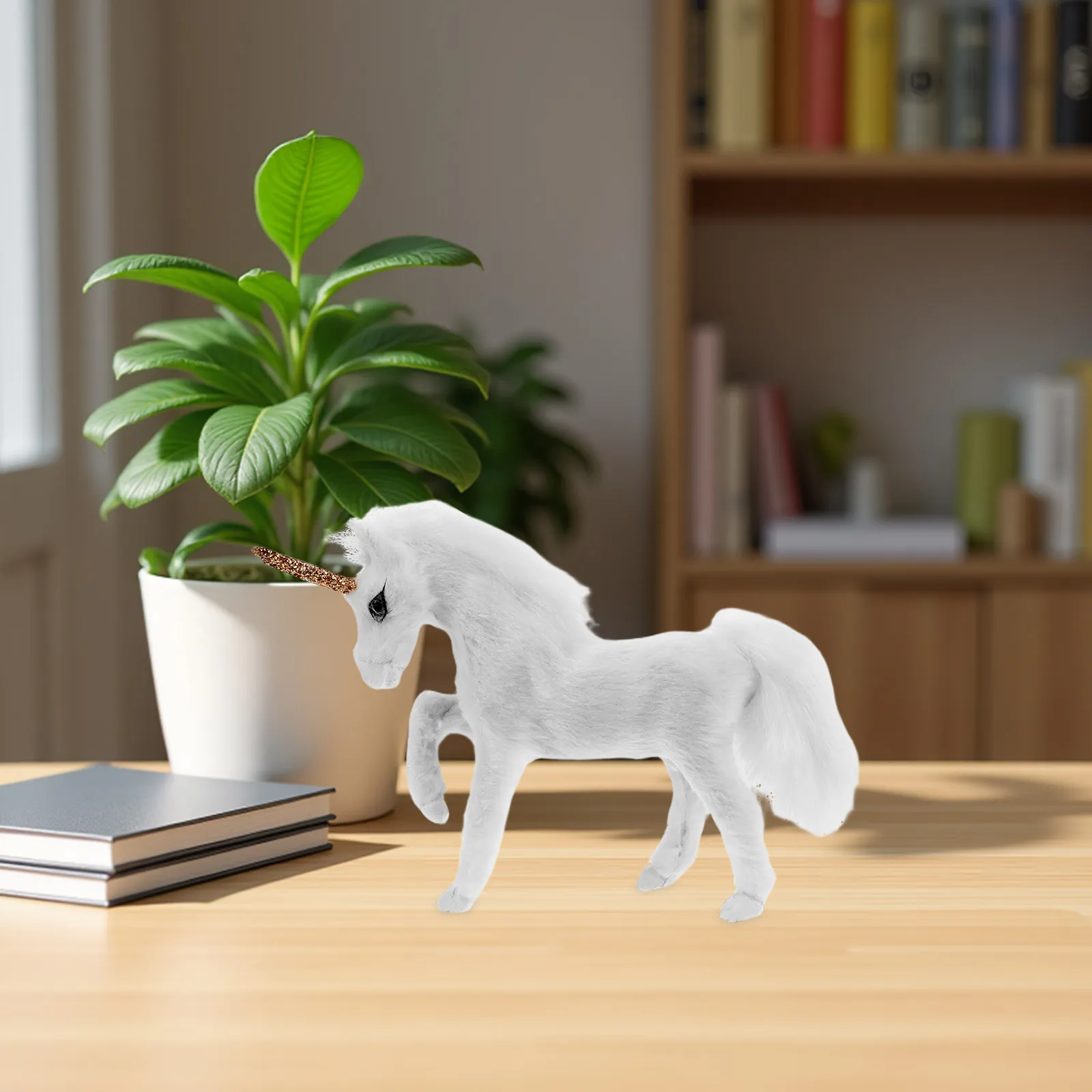 2Pcs Mini Unicorn Decoration Elegant Warm Aesthetic Realistic Design Easy Clean Versatile Use Photography Prop Themed Room Decor