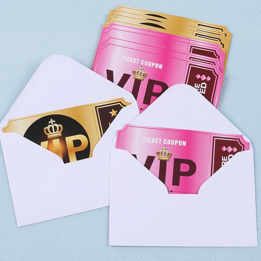 2/12/24 قطعة بطاقات دعوات الحفلات مع مغلفات موضوع حفلة عيد ميلاد الاحتفال الفيلم VIP دعوات الحفلات #1