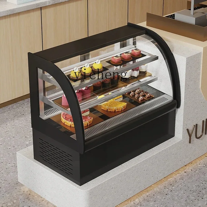 Cake Display Cabinet Stall Small Bar Milk Tea Fruit Drink Air-cooled Fresh-keeping RefrigeratorD18