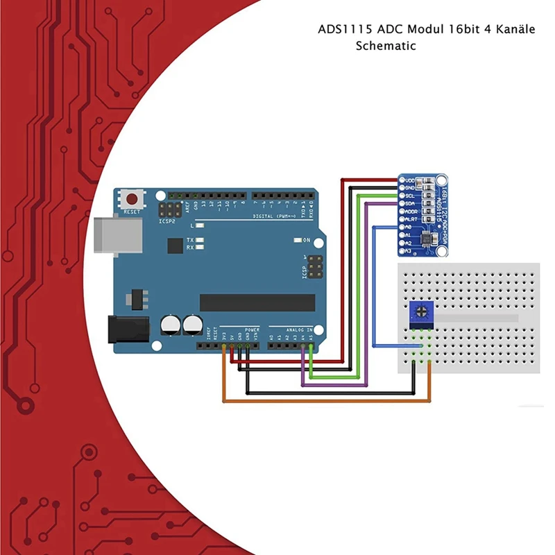 6 X ADS1115 ADC модуль 16 бит 4 канала для Arduino и для Raspberry Pi