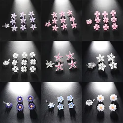 Pérola Tecelagem Pequenos Hairclips para Meninas e Mulheres, Cute Flower Headwear, Simples Snap Clip, Water Diamond Hair Clips, Acessórios, 5 Pcs, 10Pcs