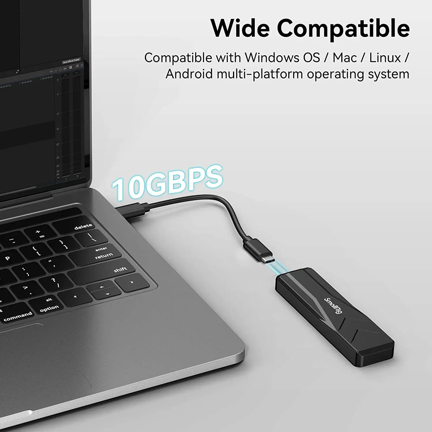 Smallrig m.2 ssd nvme & sataデュアルプーリープロトコルSD-01、USB 3.1 gen2 10gbps、カメラ、コンピューター、携帯電話と互換性-3479