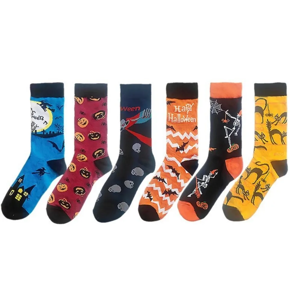 New Halloween Crew Socks Funny Soft Long Unisex Socks Party Decor Breathable Costume Accessories for Women Men