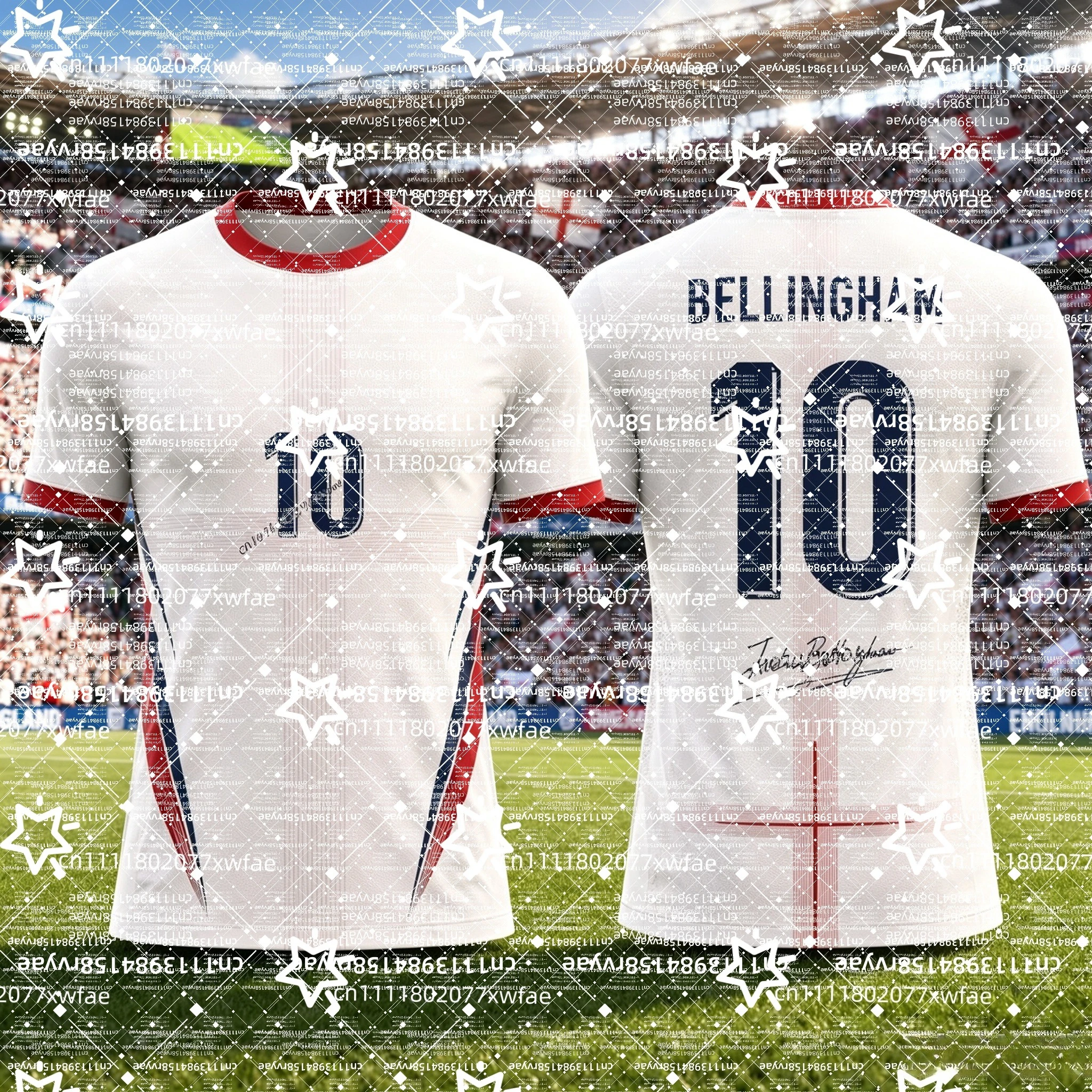 2026 New England Soccer 3D Print St George Cross Unisex #10 Bellingham Fan Short Sleeve Match Day Casual Sports Tee Sportswear
