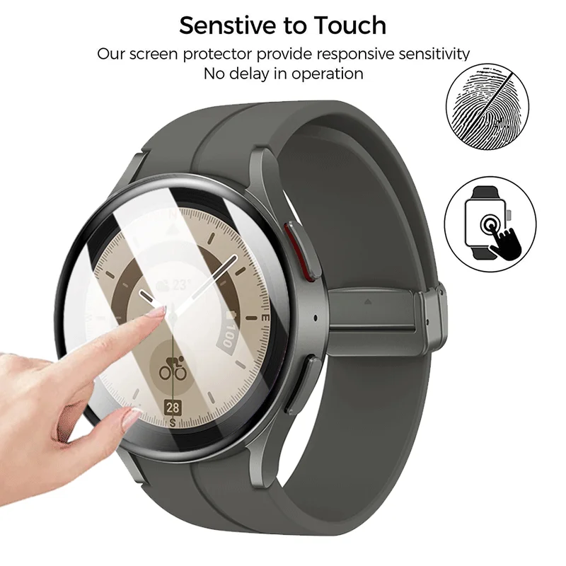 Curved Protective Film For Samsung Galaxy Watch 4 5 6 40mm 44mm 5 Pro 4 Classic 42mm 46mm 6 Classic 43mm 47mm Screen Protector